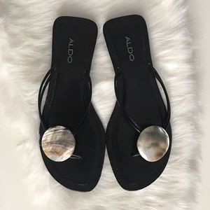 Aldo Abalone Shell Sandals Size 39